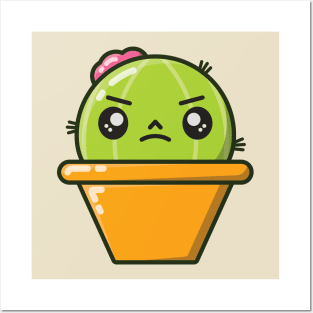 Grumpy Little Cactus Posters and Art